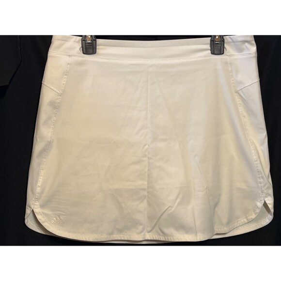Adidas White Tennis Skirt With Built-In Shorts Size 6 Polyester & Spandex Active - Picture 1 of 9